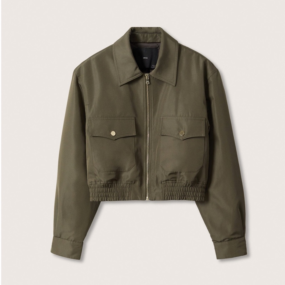 MANGO
Women's Cropped Jacket with Pockets